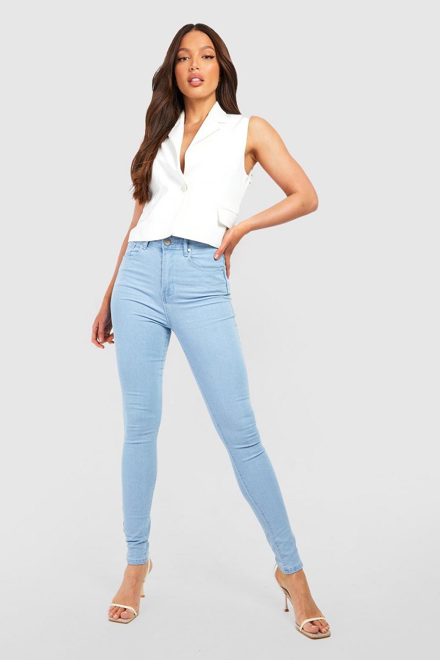 Light wash Tall Mid Rise Skinny Jeans image number 1