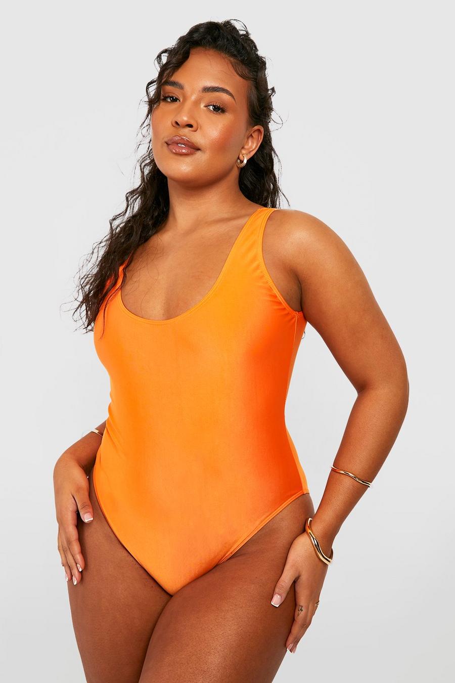Orange Plus Essentials Scoop Swimsuit image number 1