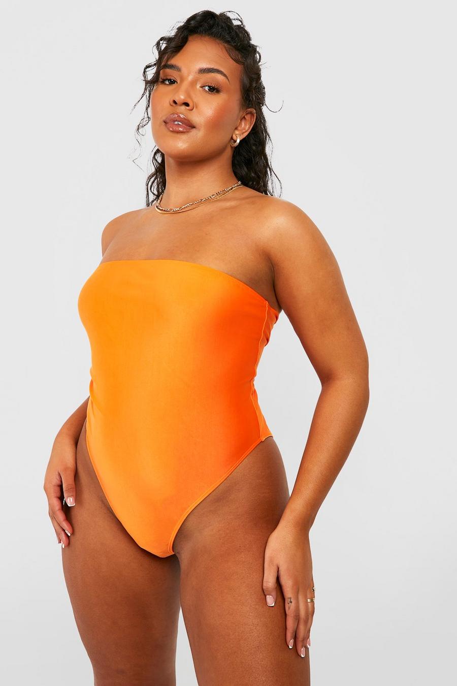 Orange Plus Essentials Bandeau Swimsuit