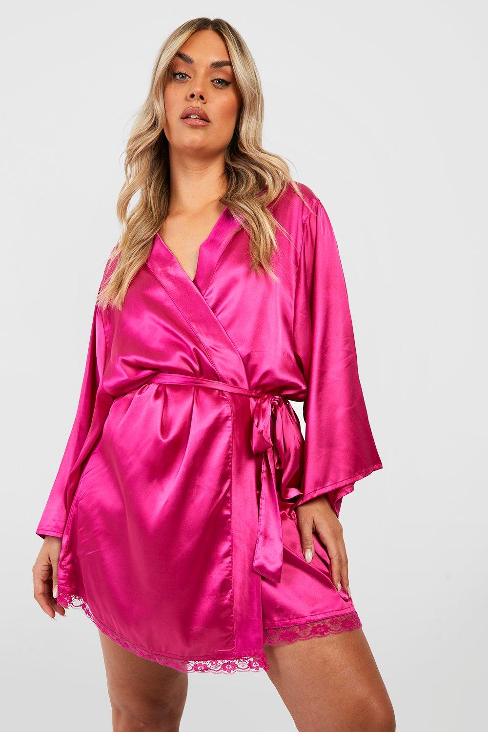 hot pink kimono robe