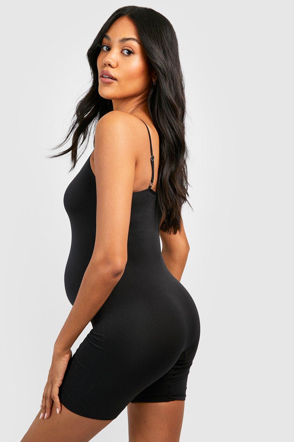 Buy Boohoo Maternity Bump Support Shapewear Jumpsuit In Black
