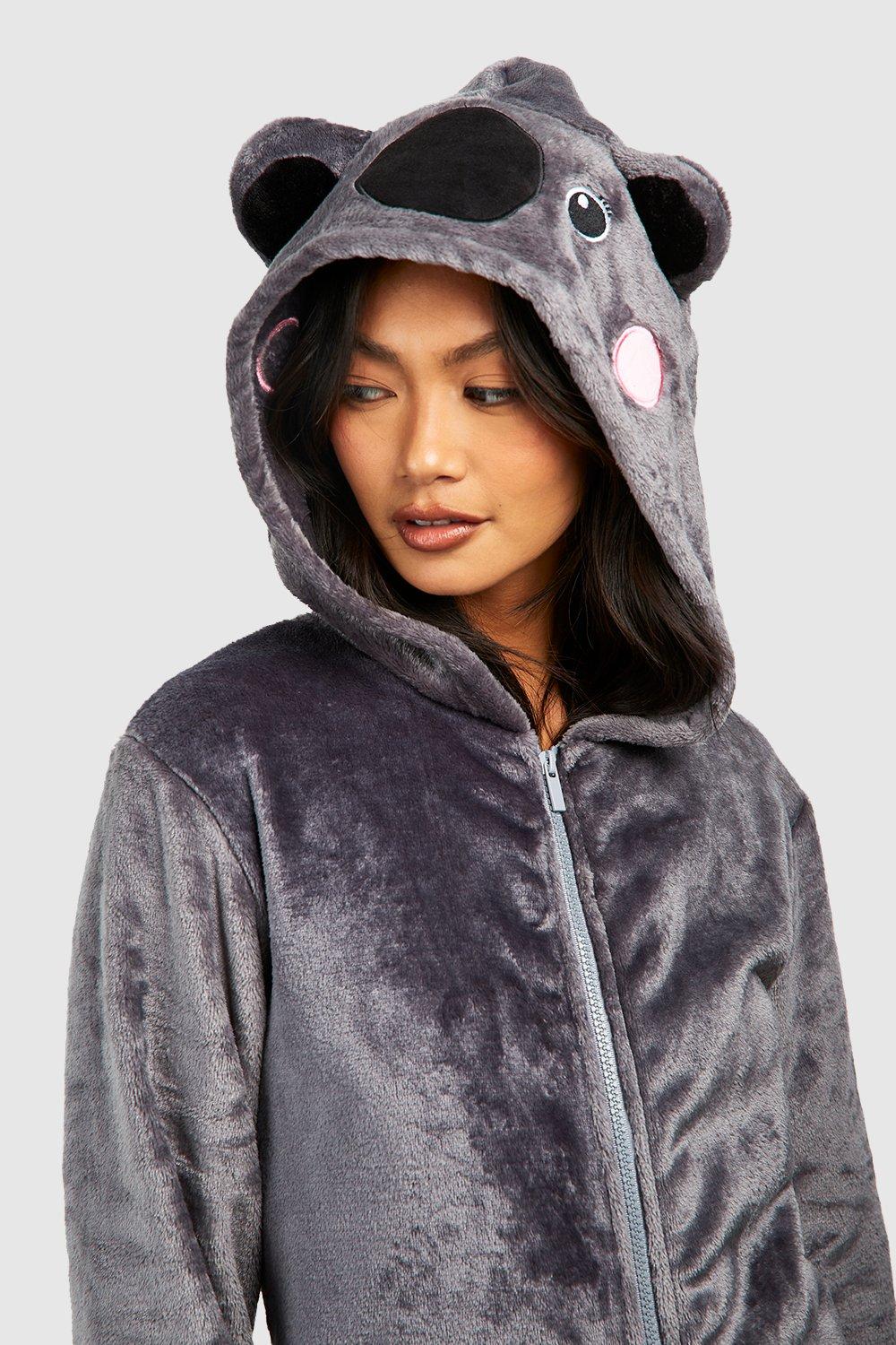 canto Currículum Pensativo Pijama enterizo de borreguito con koala | boohoo