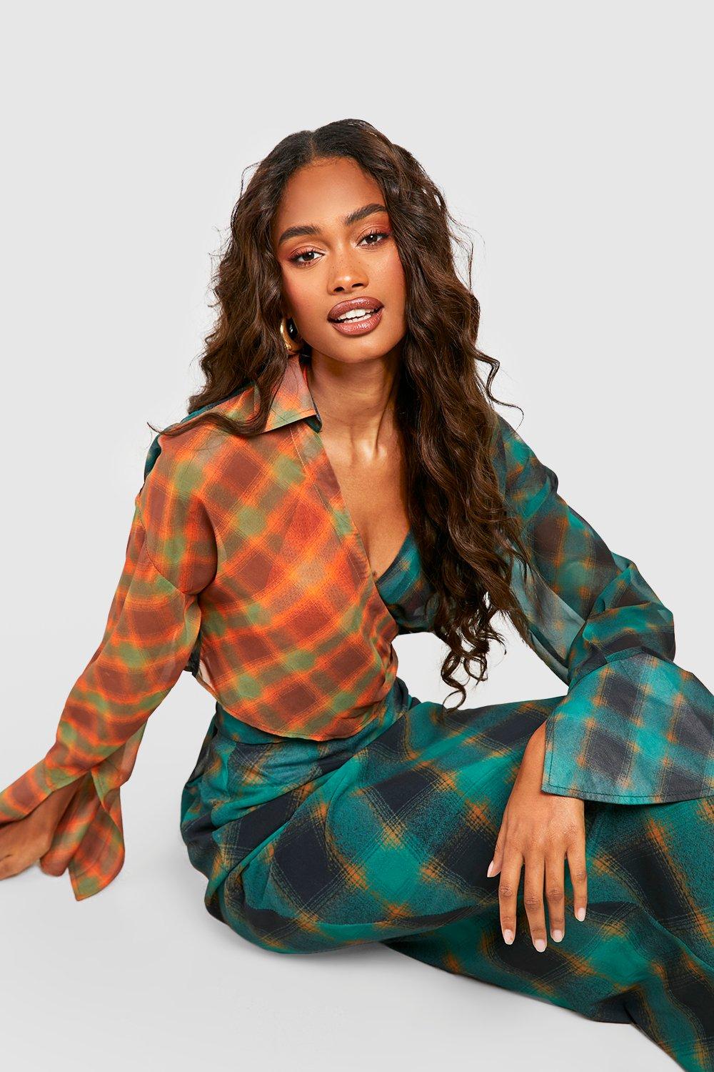 Khaki 2024 flannel skirt