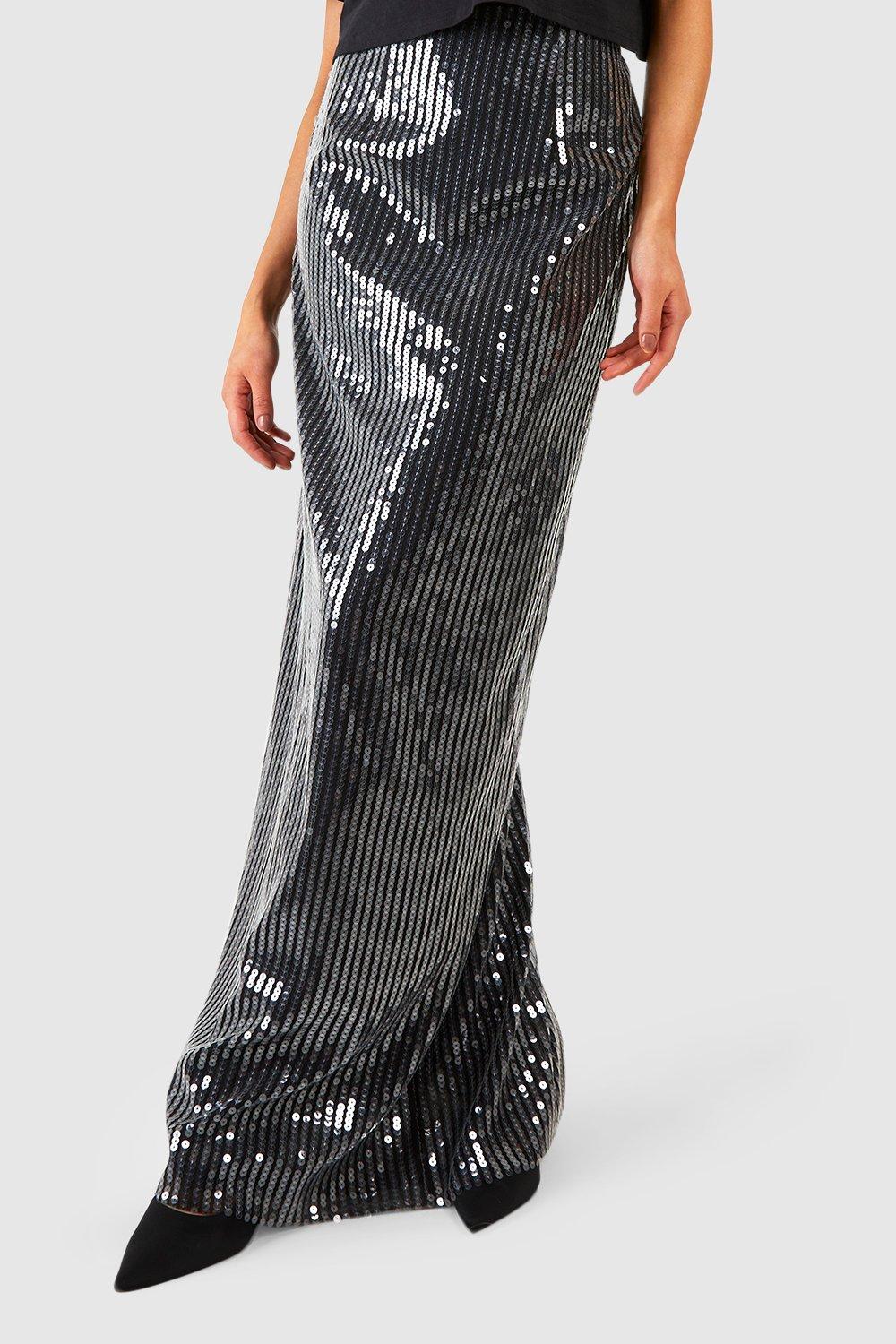 Sequin Maxi Skirt | boohoo CA
