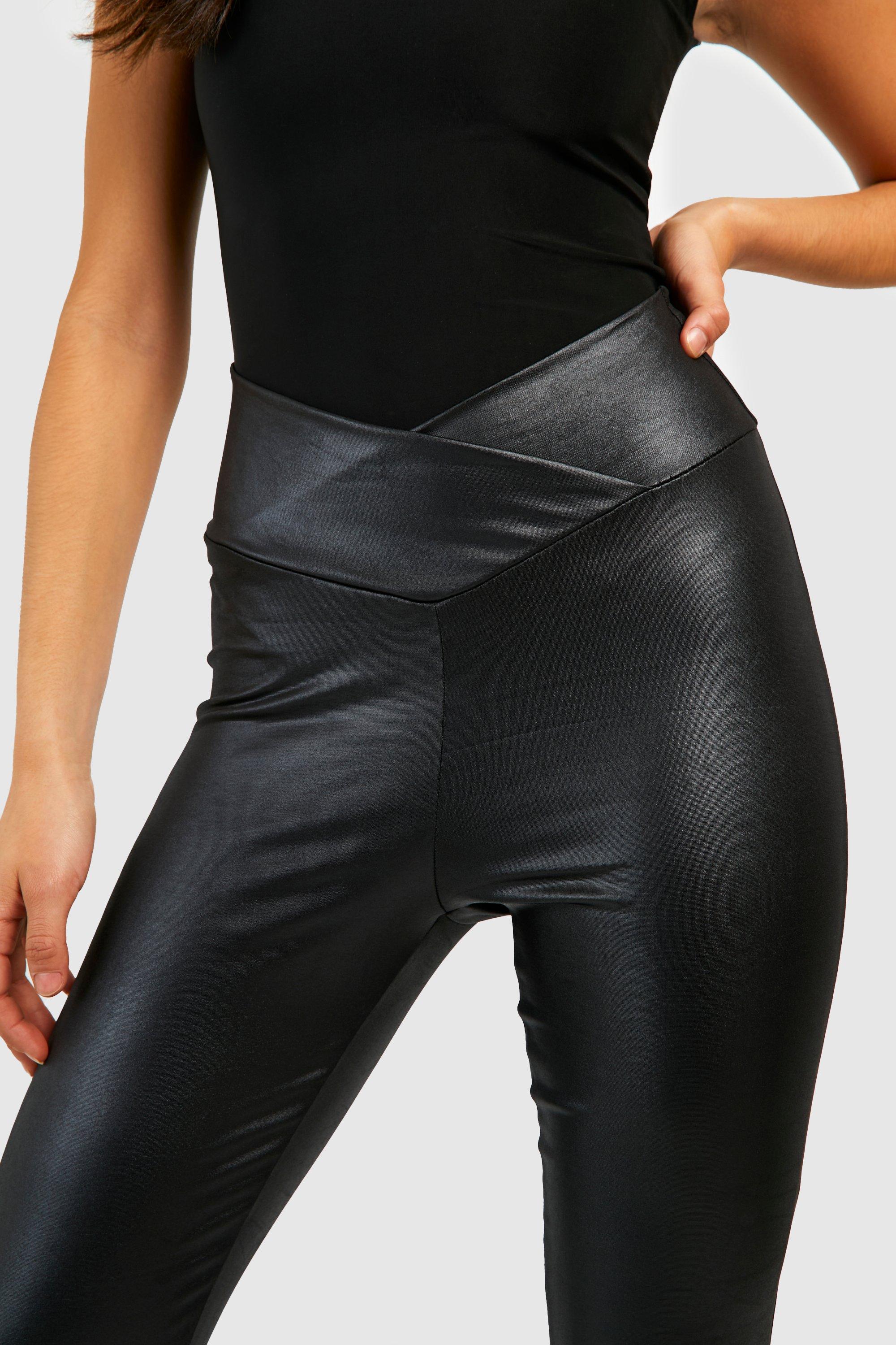 Super Stretch Waist Shaping Leather Look Leggings