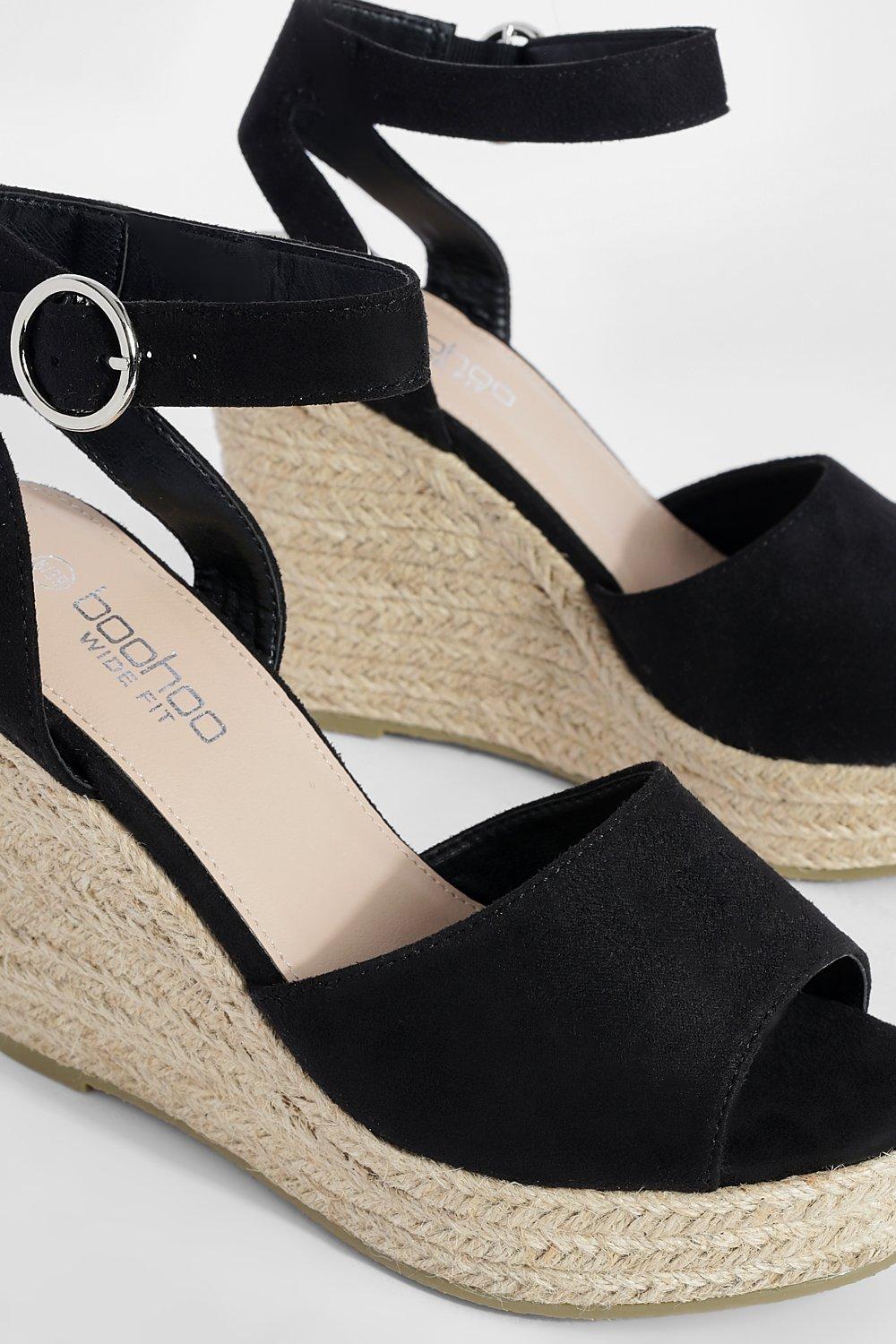 Wide width peep toe wedge sales