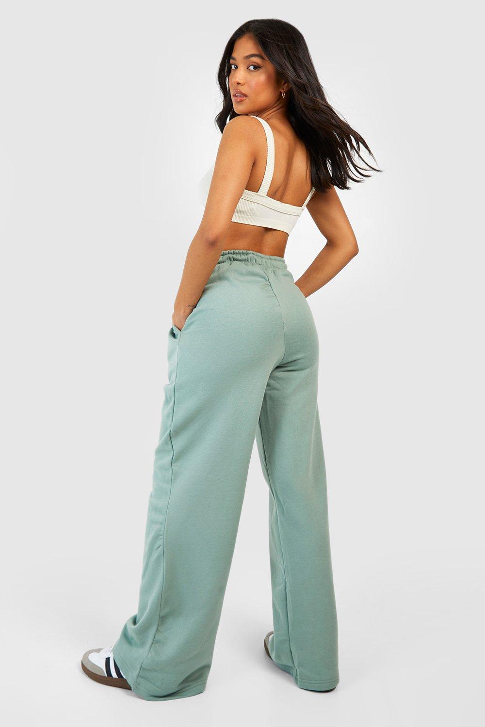 Petite Wide Leg Track Pants boohoo AU