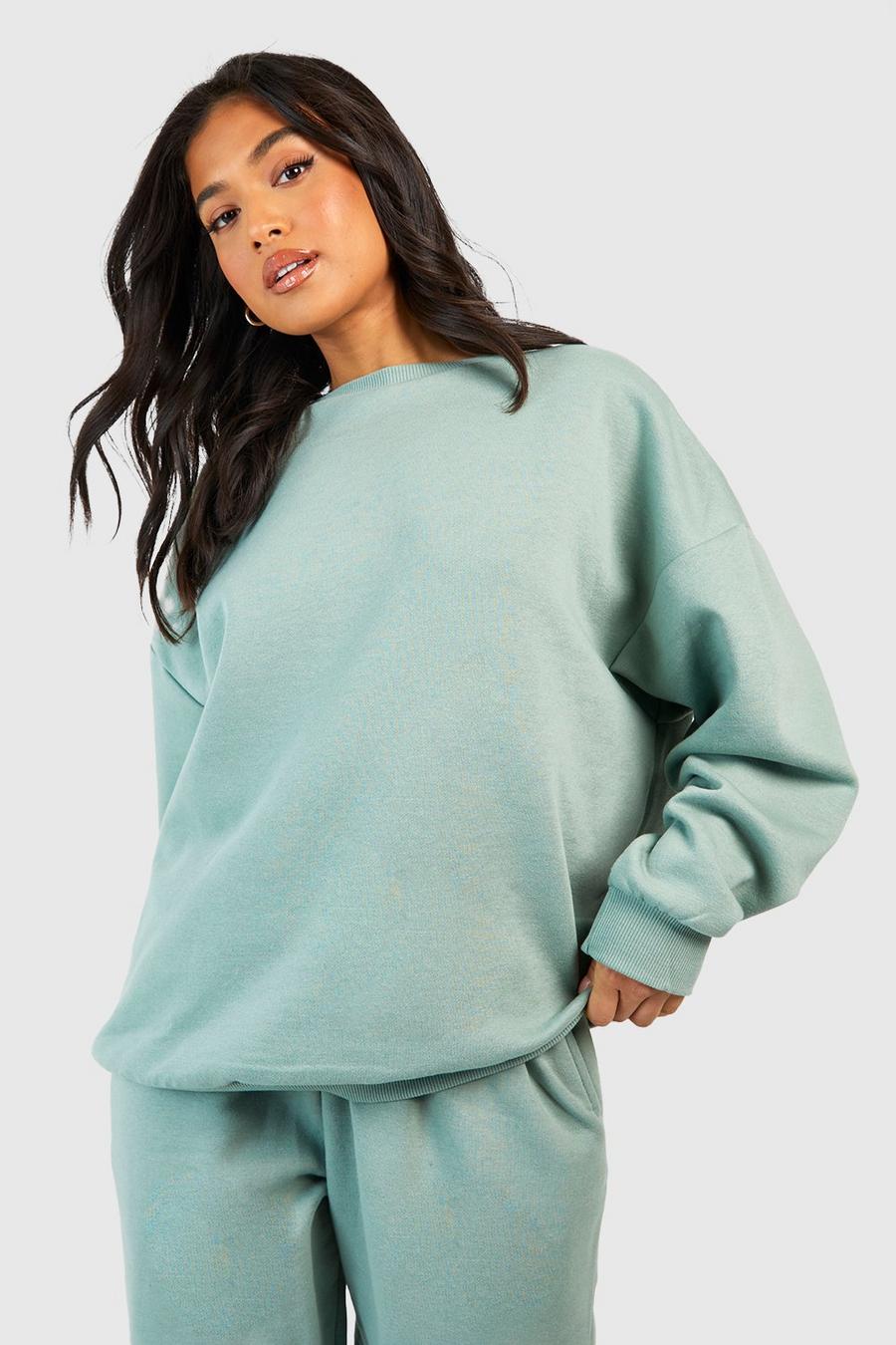 Petite Oversize Basic-Sweatshirt, Sage green image number 1