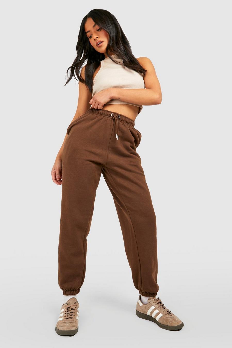 Pantaloni tuta oversize Basic, Chocolate image number 1