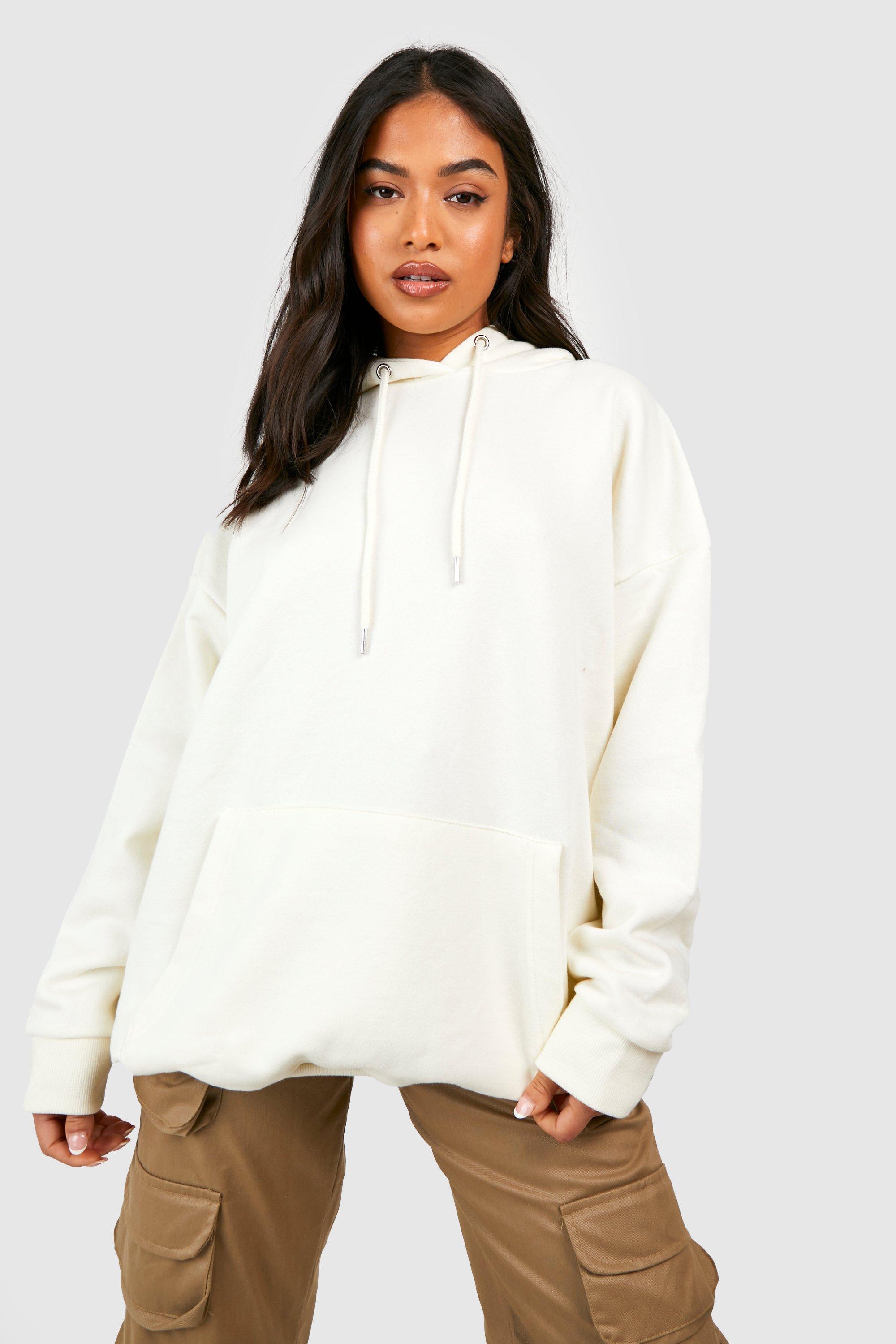 Petite white hoodie new arrivals