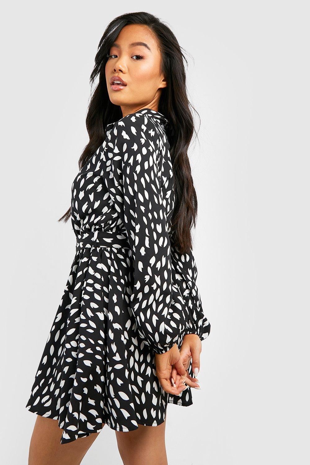 Boohoo best sale print dress