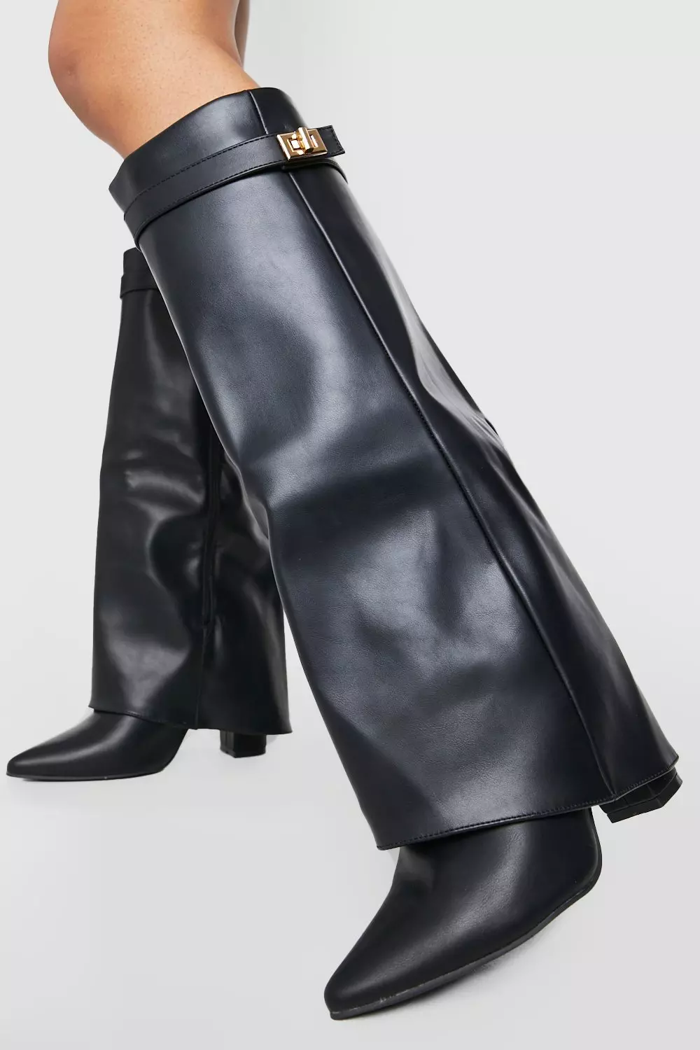 TOKYO BLACK PLATFORM LONG BOOTS – YELLO
