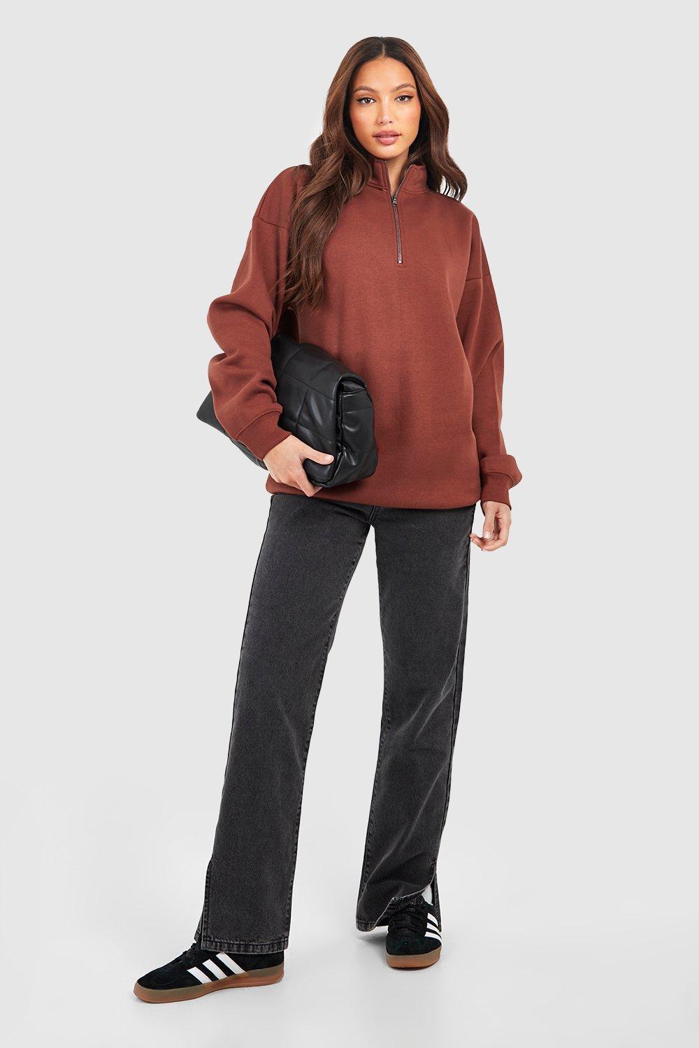 Wearever Cropped Half-Zip Women's Tall Sweatshirt American, 43% OFF