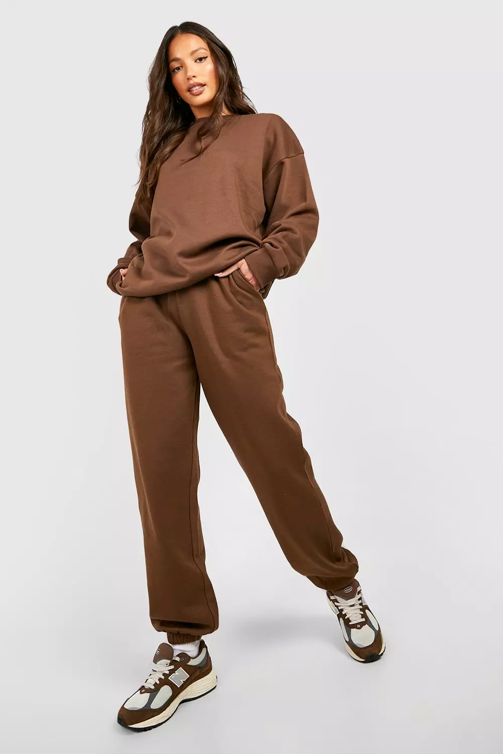 Chocolate Tall Basic Oversized Jogger alternative image