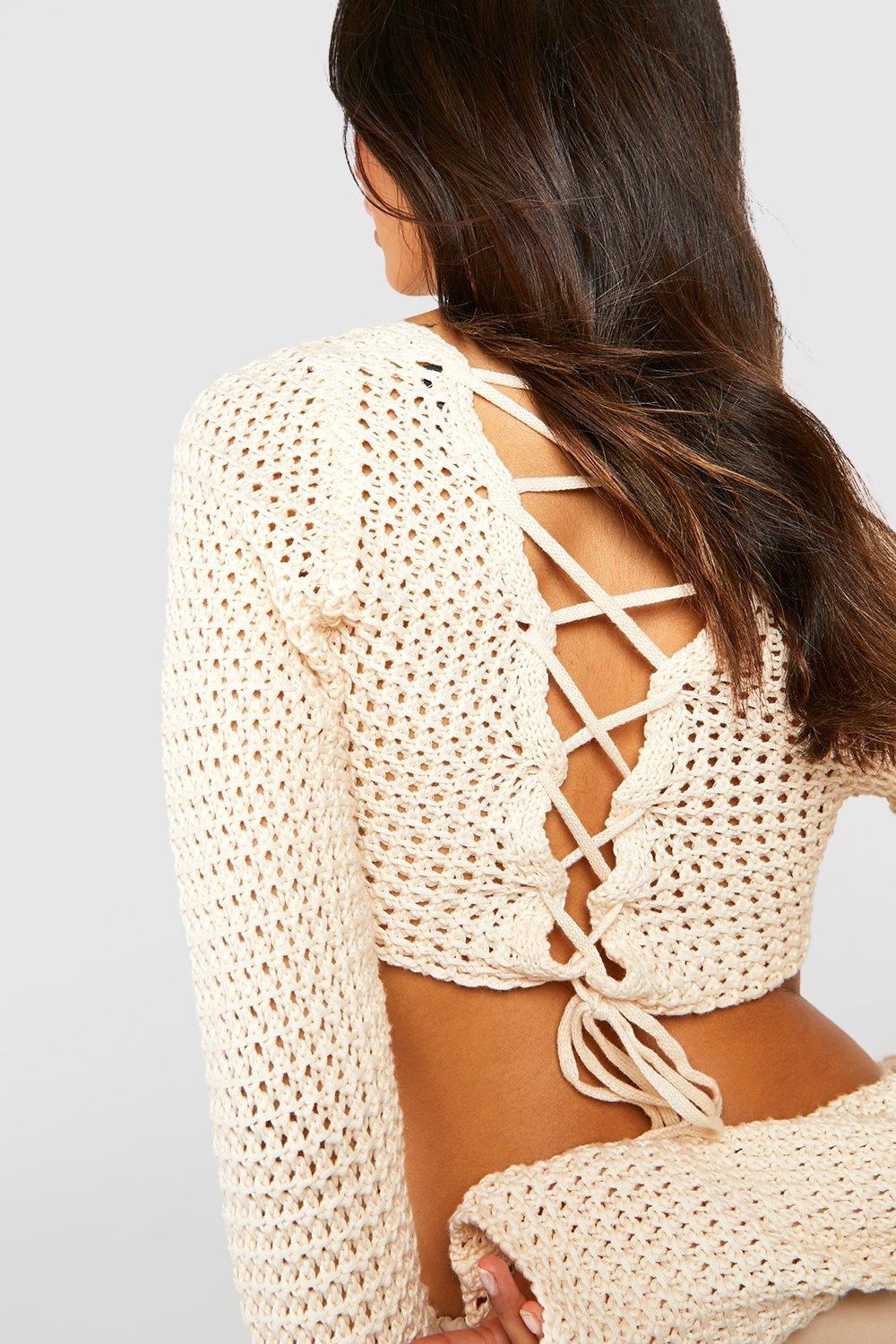 Crochet corset hot sale lace crop top