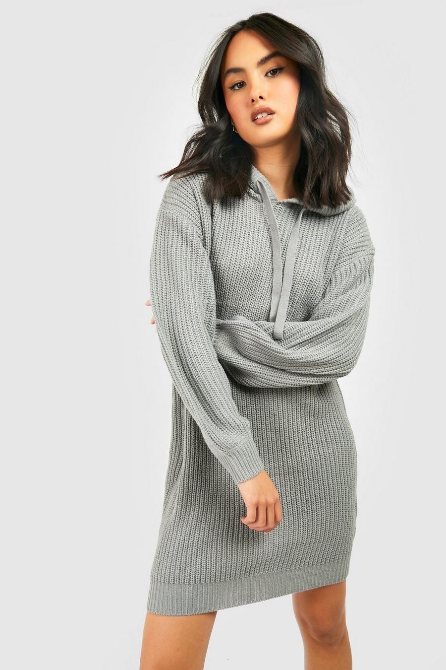 Grey Hoodie Sweater Dress image number 1