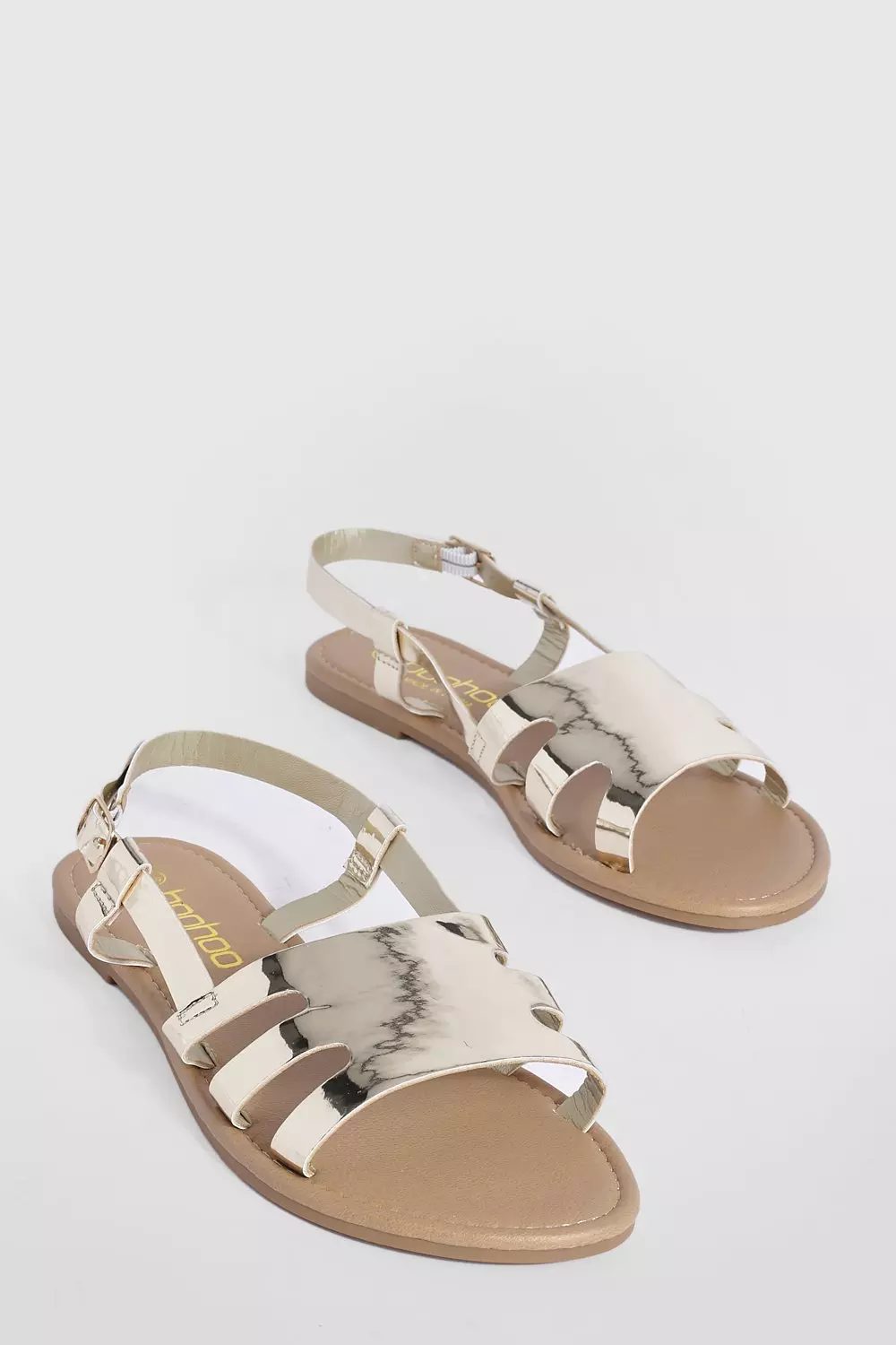 Gold 2 Part Ankle Strap Sandal alternative image