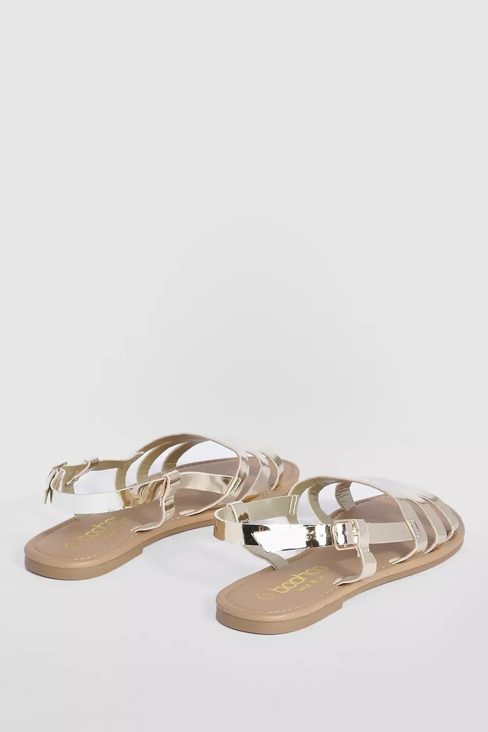Gold 2 Part Ankle Strap Sandal alternative image