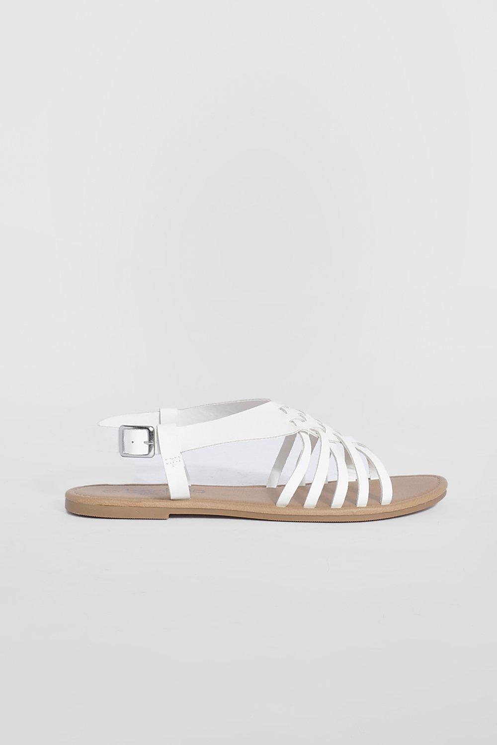 White flat slingback sandals sales