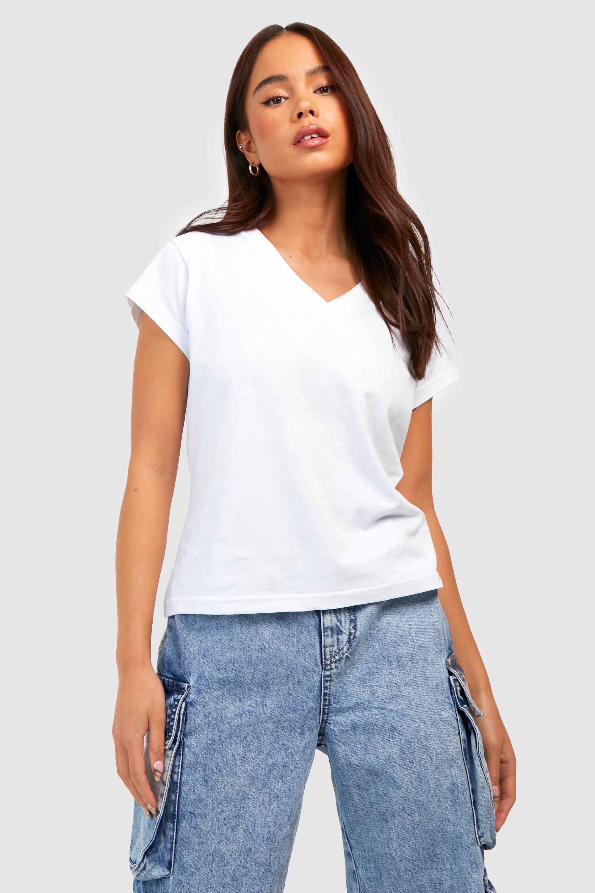 white petite t shirt