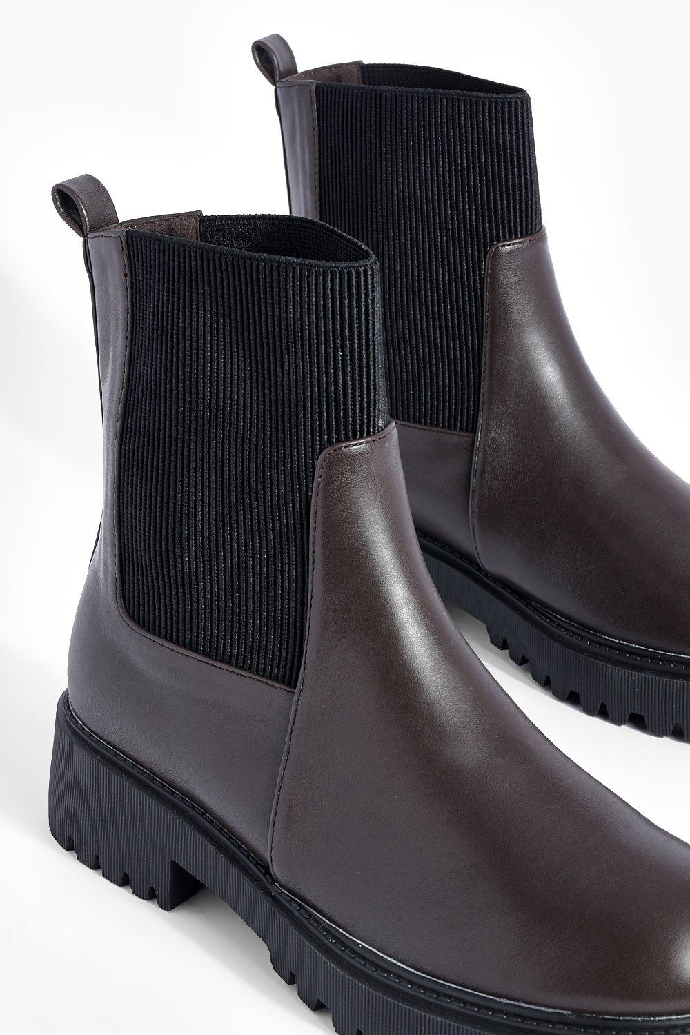 Stradivarius elastic sale side chelsea boot