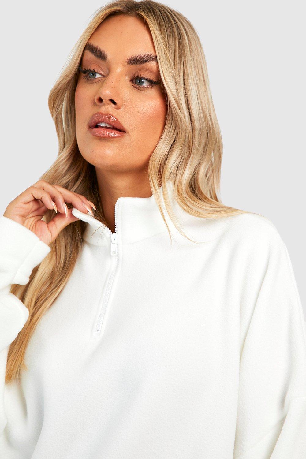 Cream half zip online jumper womens