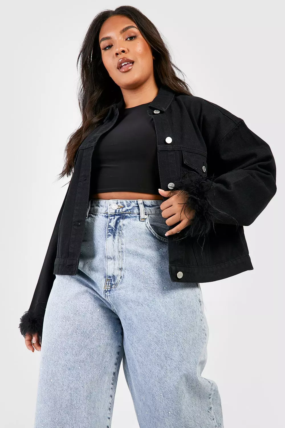 Forever 21 oversized jean hot sale jacket