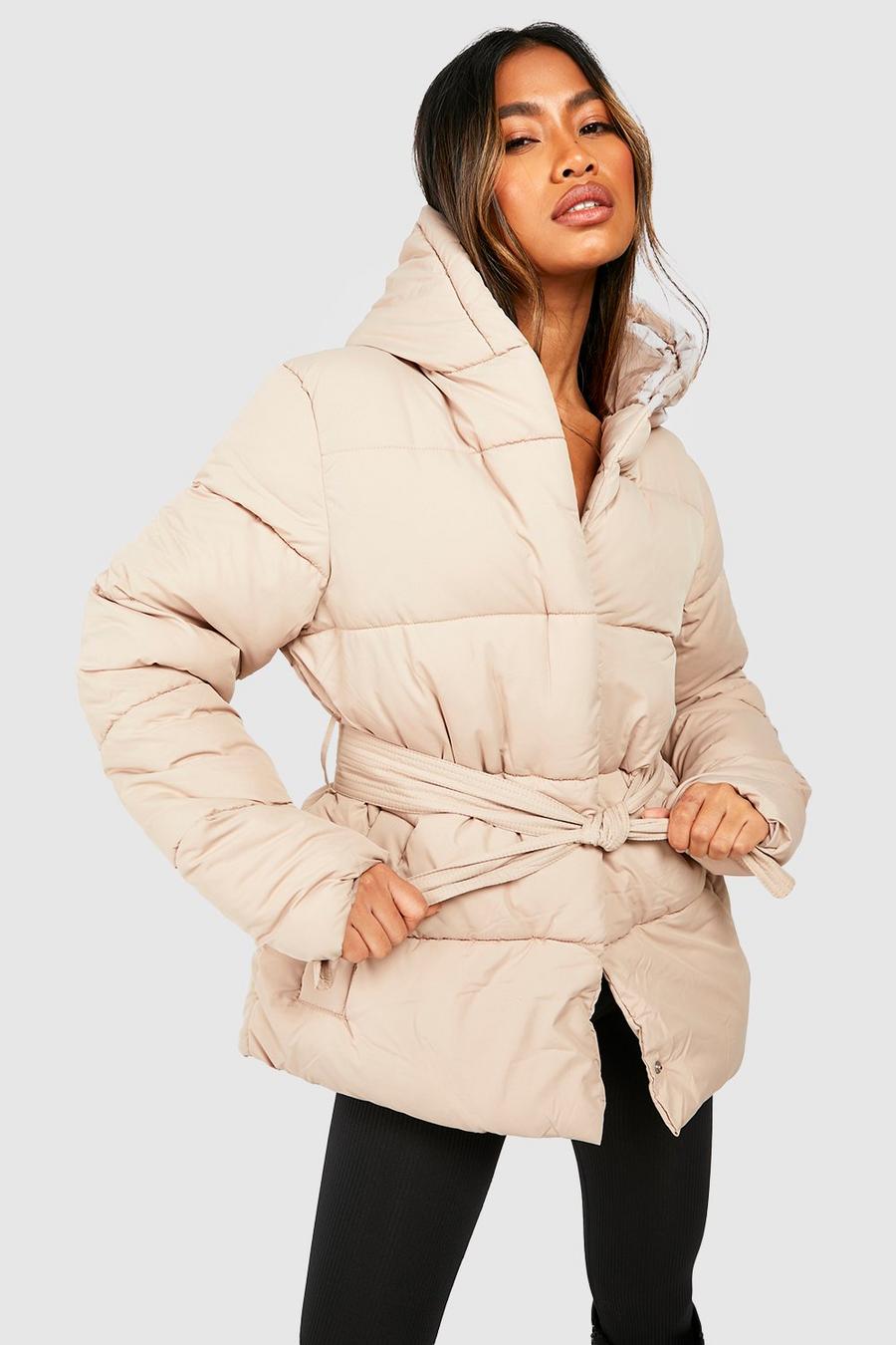 Belted Puffer Jacket | boohoo USA Belted Puffer Jacket | boohoo USA