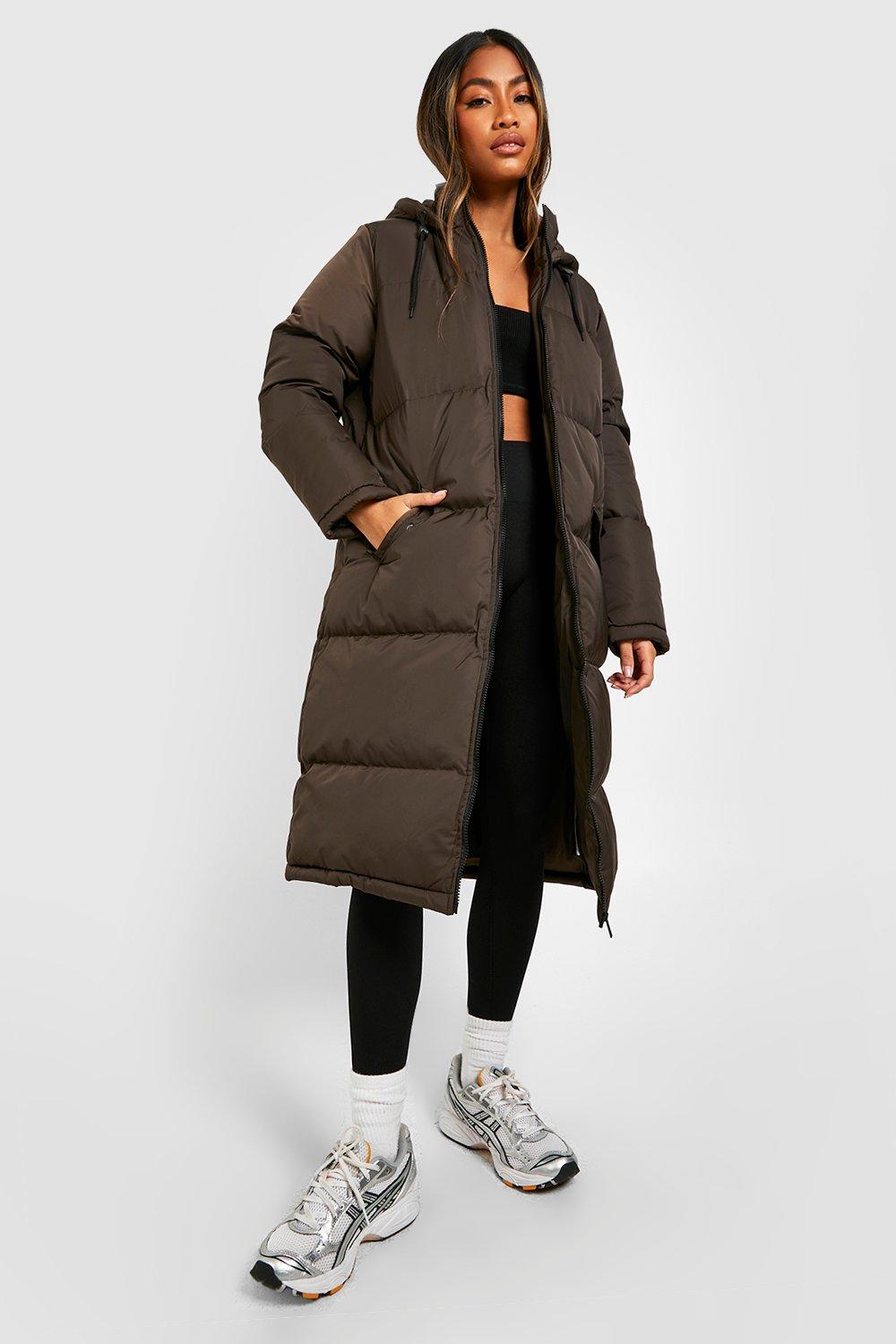 Boohoo long puffer clearance jacket