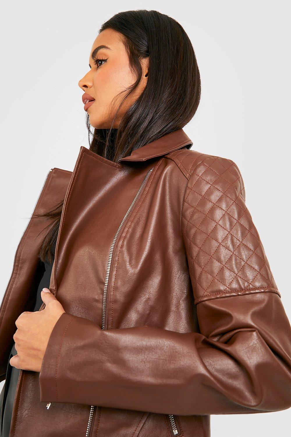 Oasis burgundy leather on sale jacket