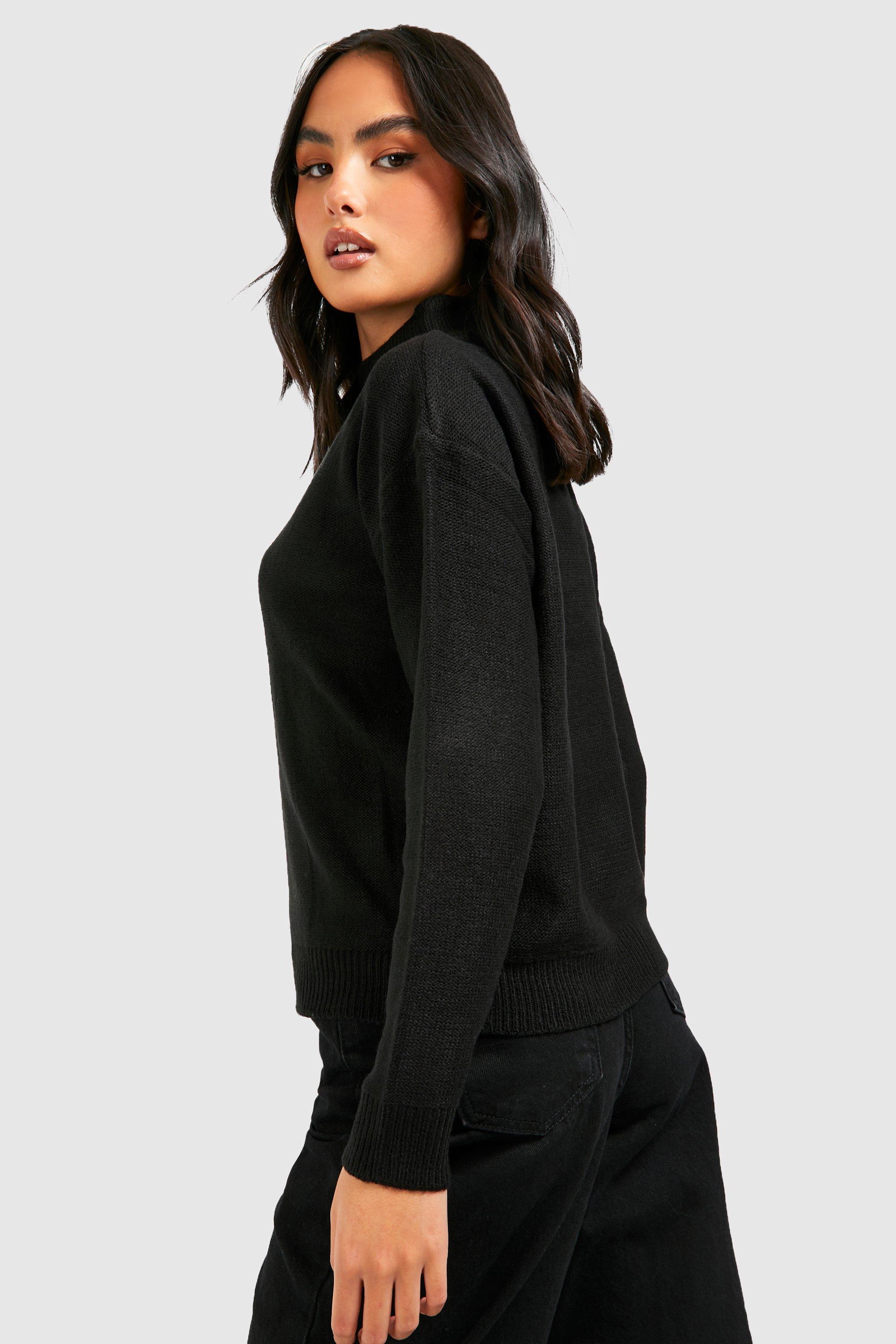 Black boxy 2025 jumper uk