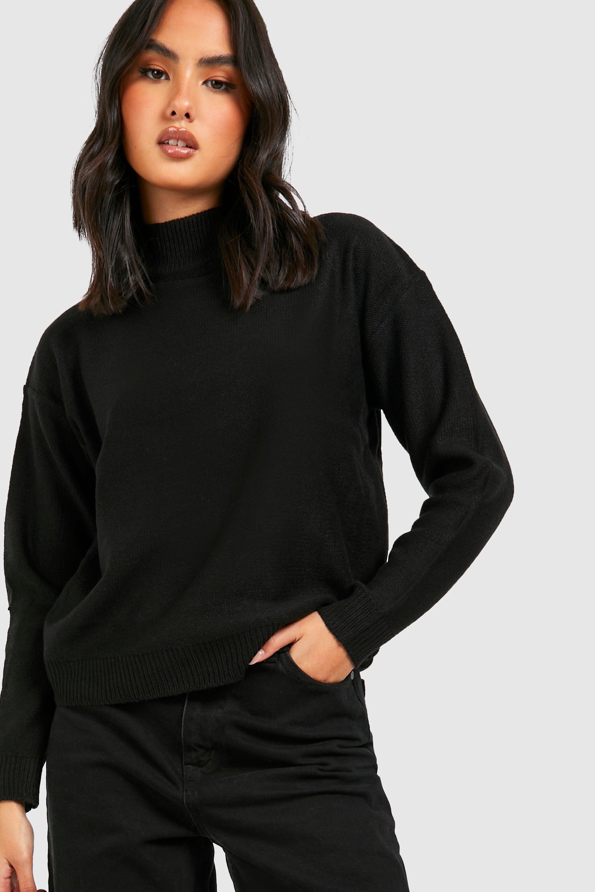 Black boxy shop jumper uk