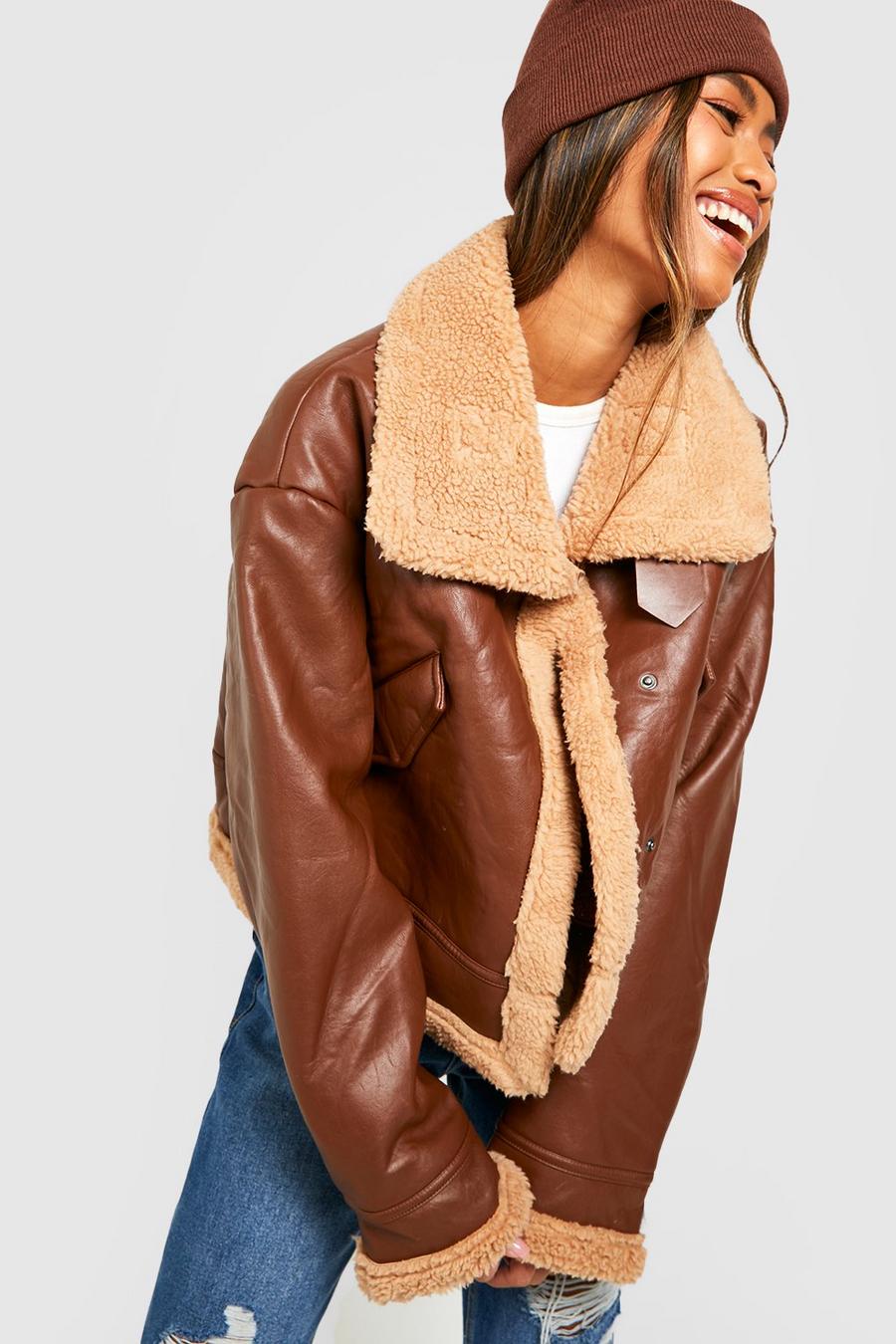 Tan Faux Fur Lined Aviator image number 1