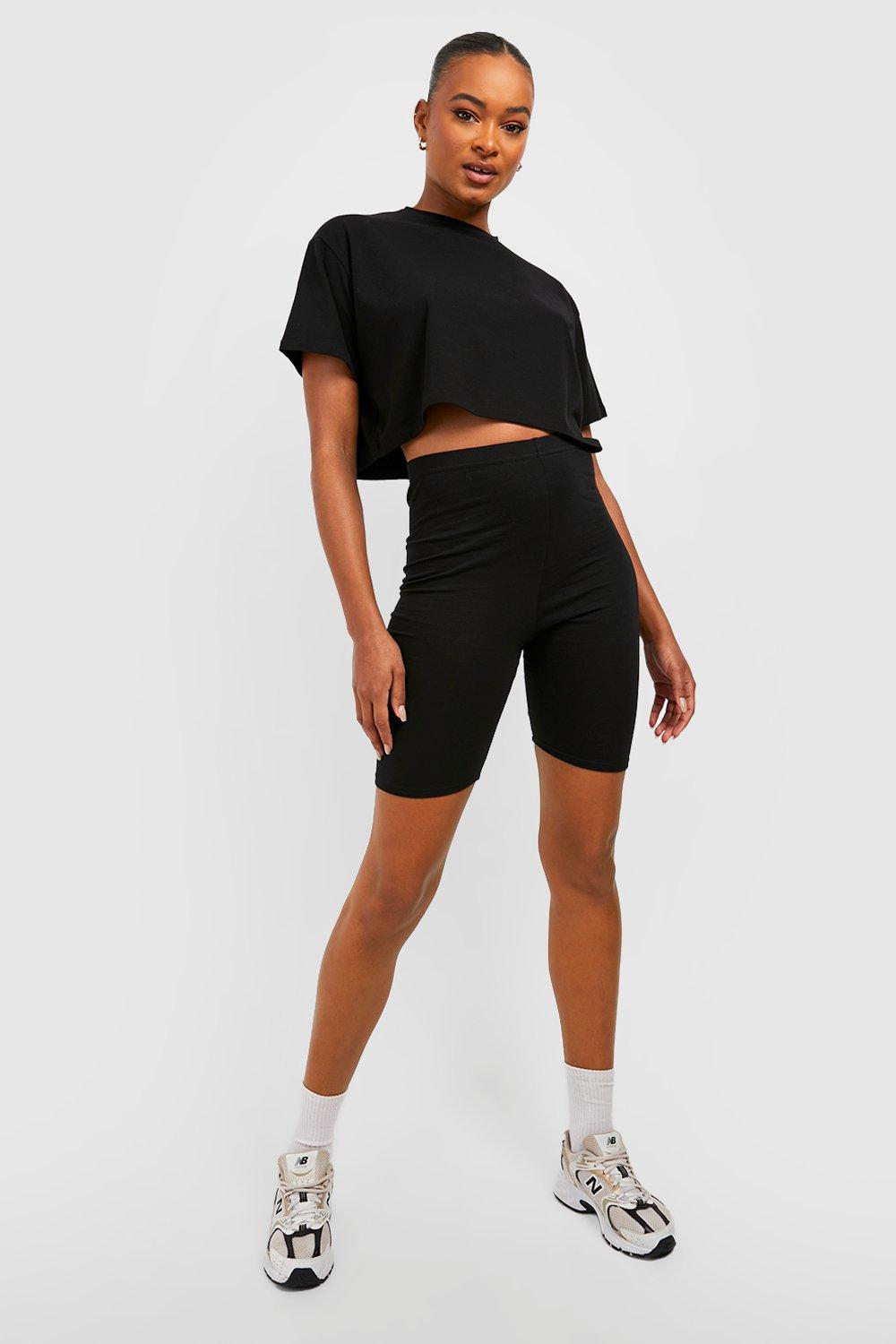 Tall Basic Cotton Blend High Waisted Cycling Shorts