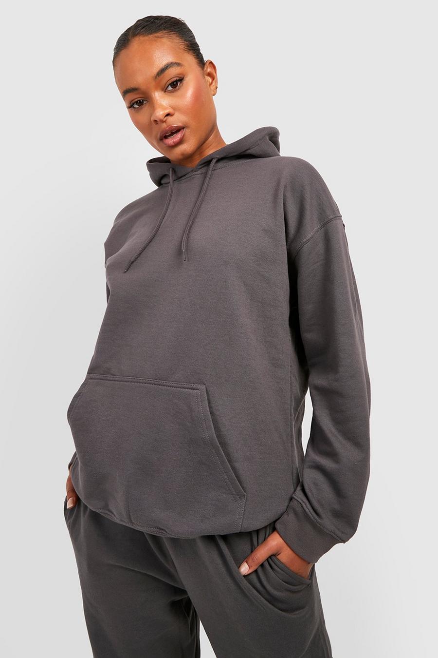 Charcoal grey Tall Oversized Hoodie image number 1