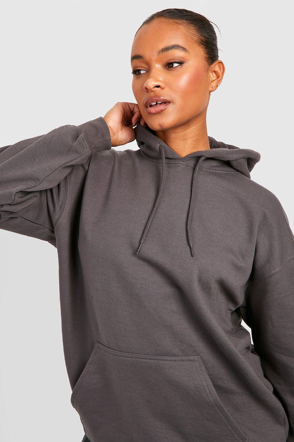 grey hoodie boohoo