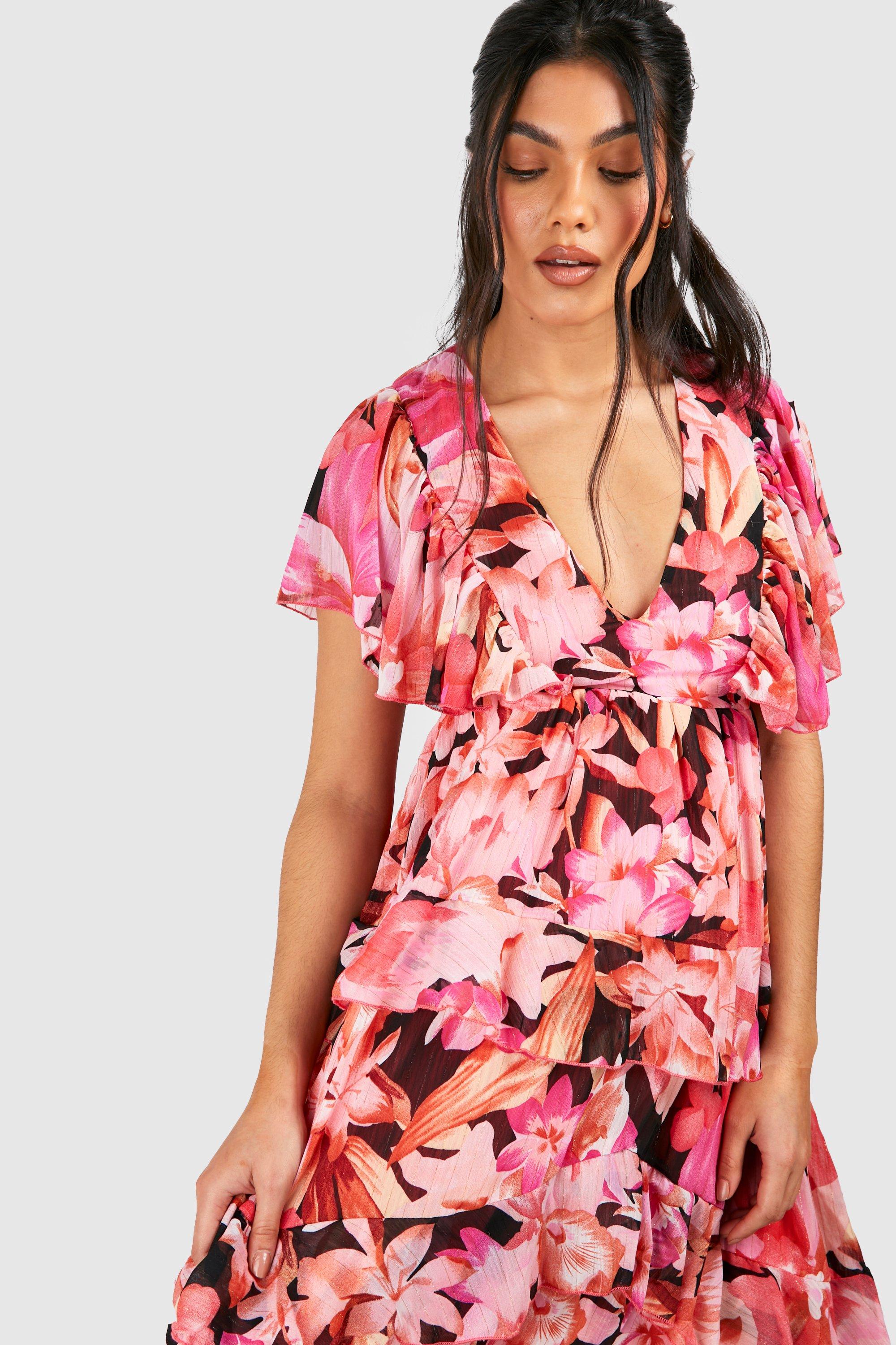 Boohoo robe clearance fleurie