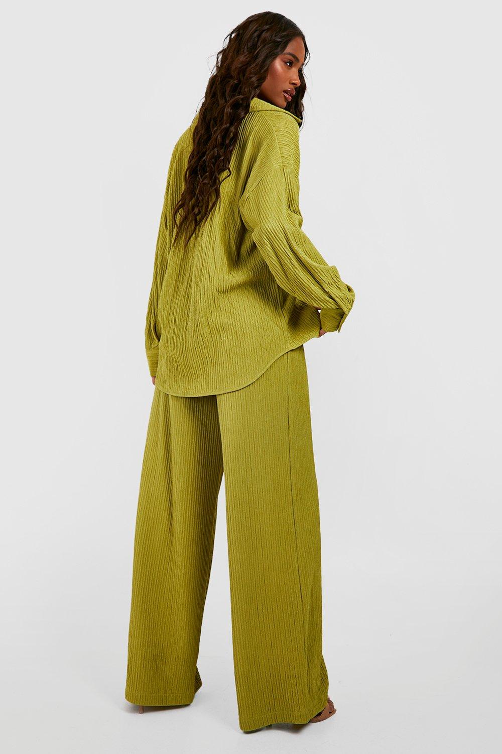 Zara yellow wide leg hot sale trousers