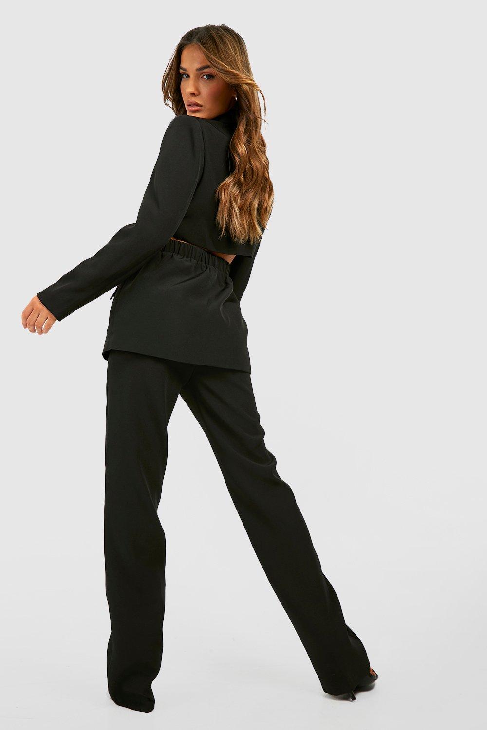 Seam Front Straight Leg Dress Pants