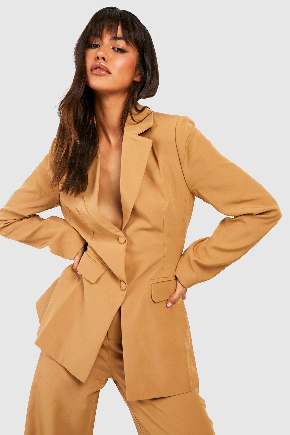 Boohoo shop camel blazer