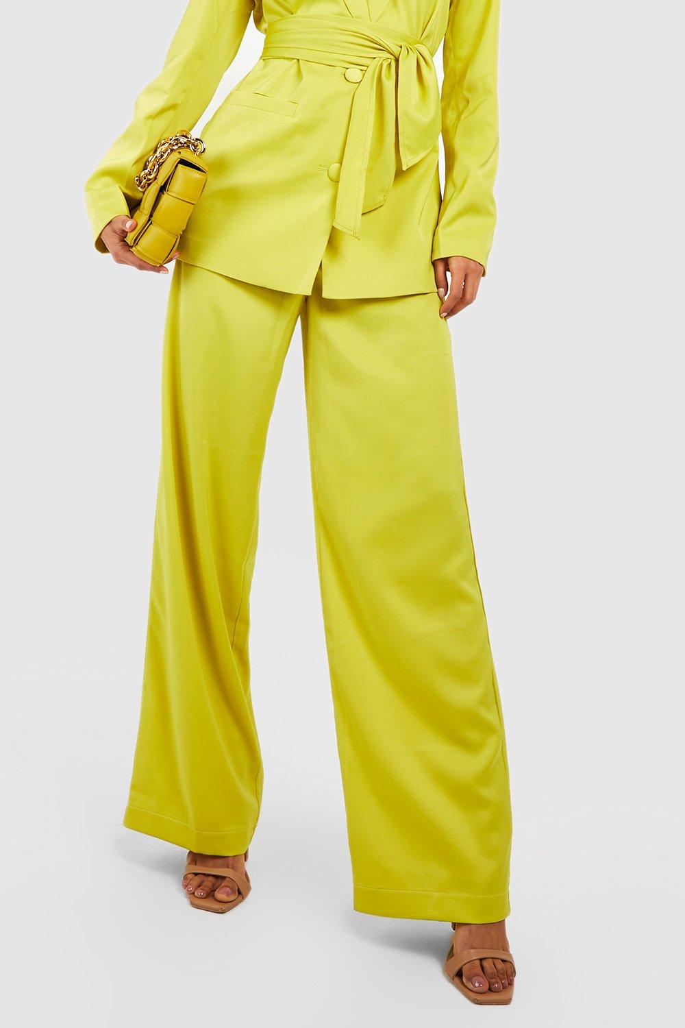 Boohoo yellow outlet trousers