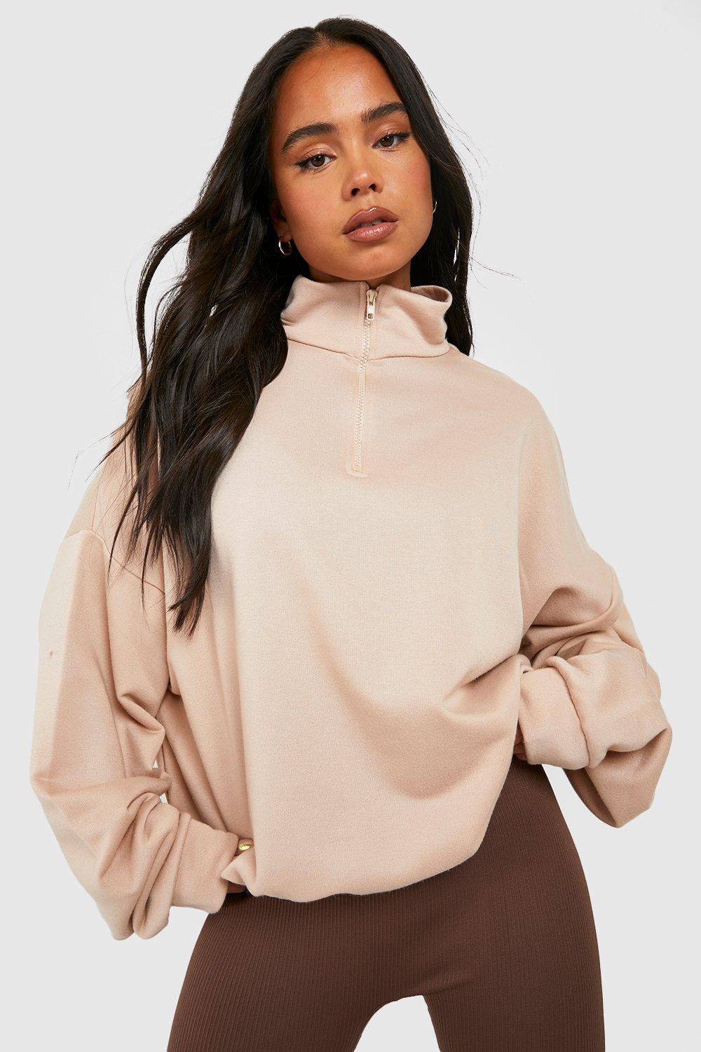 Half zip front on sale sweatshirt