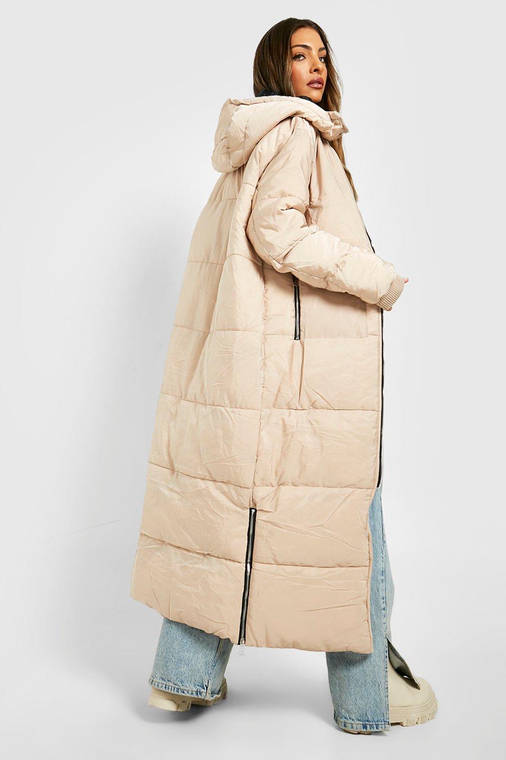 Maxi Zip Detail Puffer Jacket | boohoo