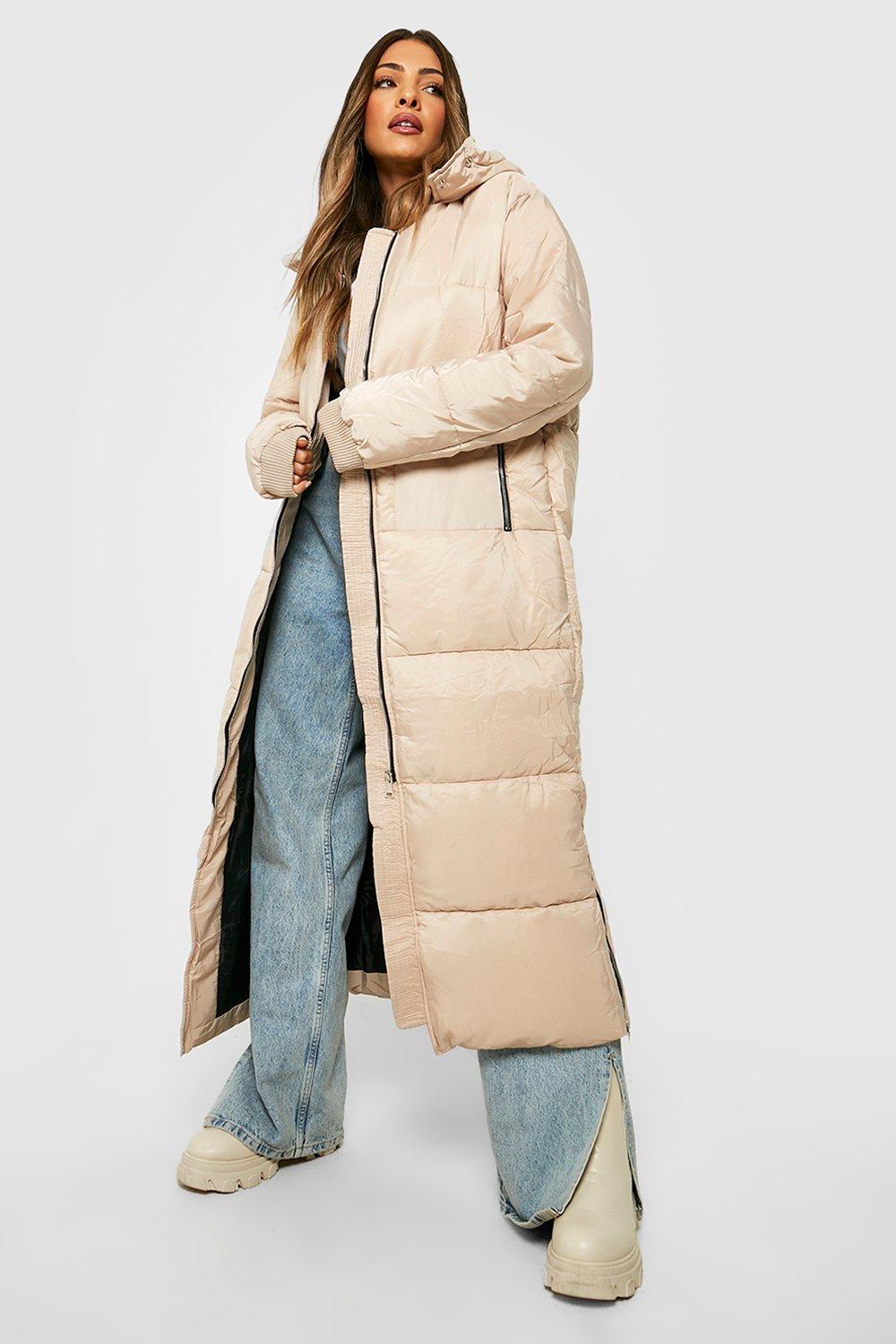 Maxi Zip Detail Puffer Jacket