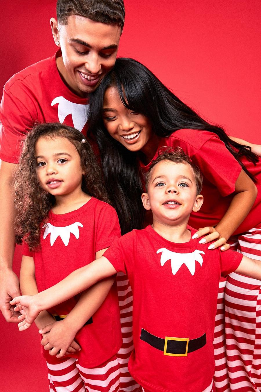 Red Men's Santa Family Pj Set  image number 1