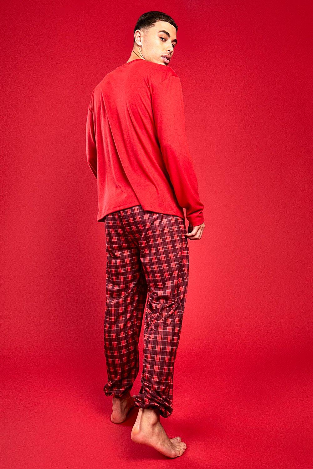 Mens pjs boohoo hot sale