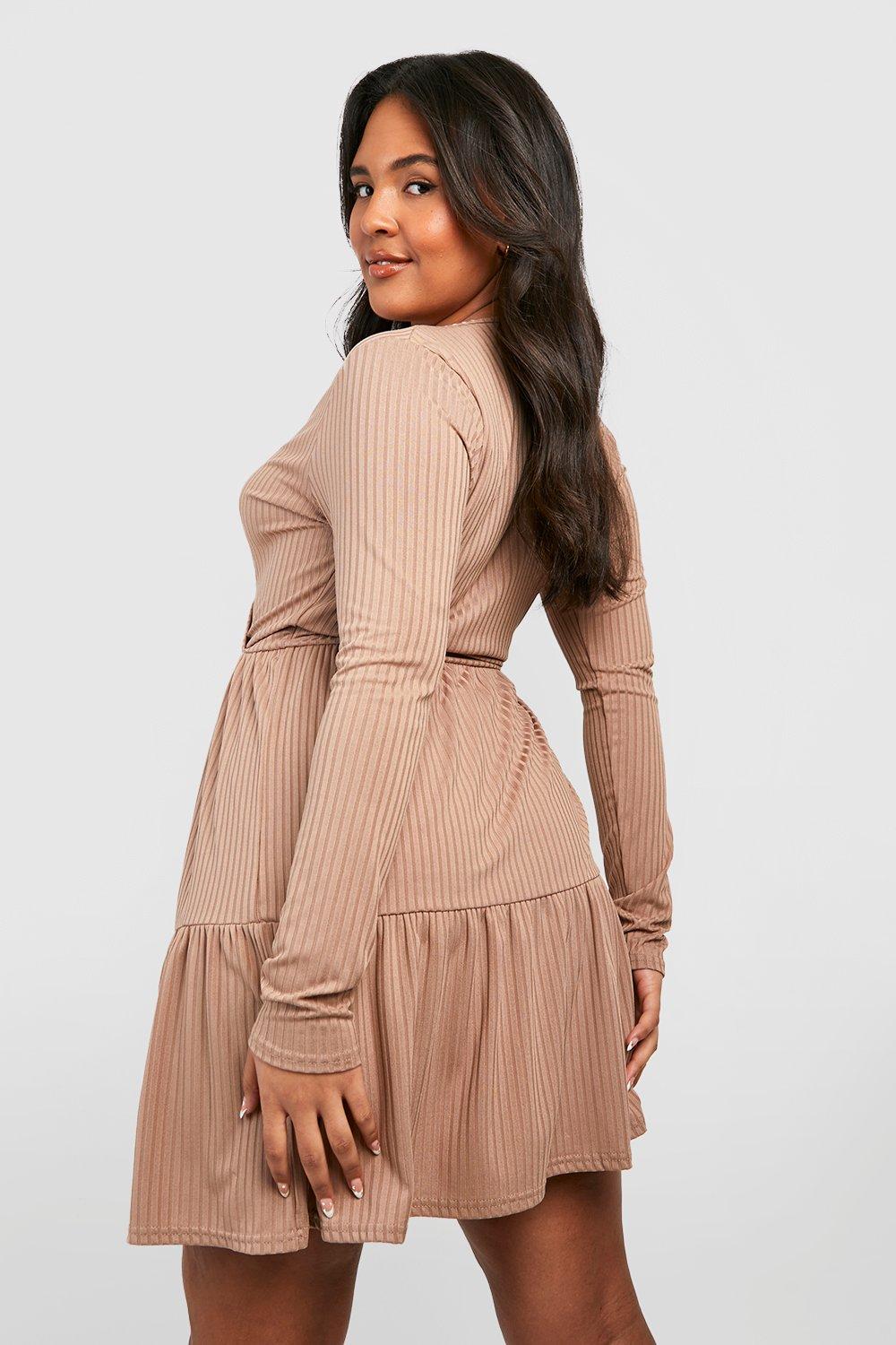 Mocha shop wrap dress