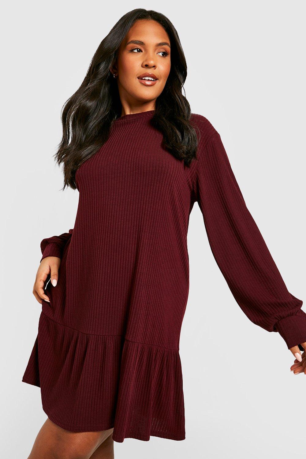 Burgundy 2025 smock dress