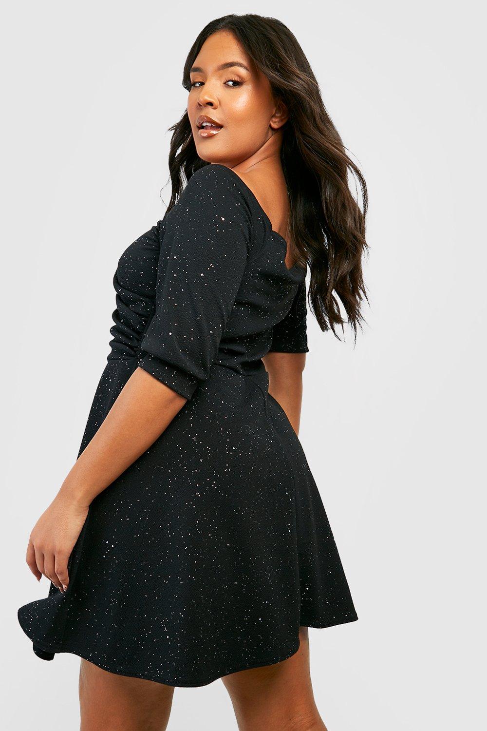 Boohoo bardot skater clearance dress