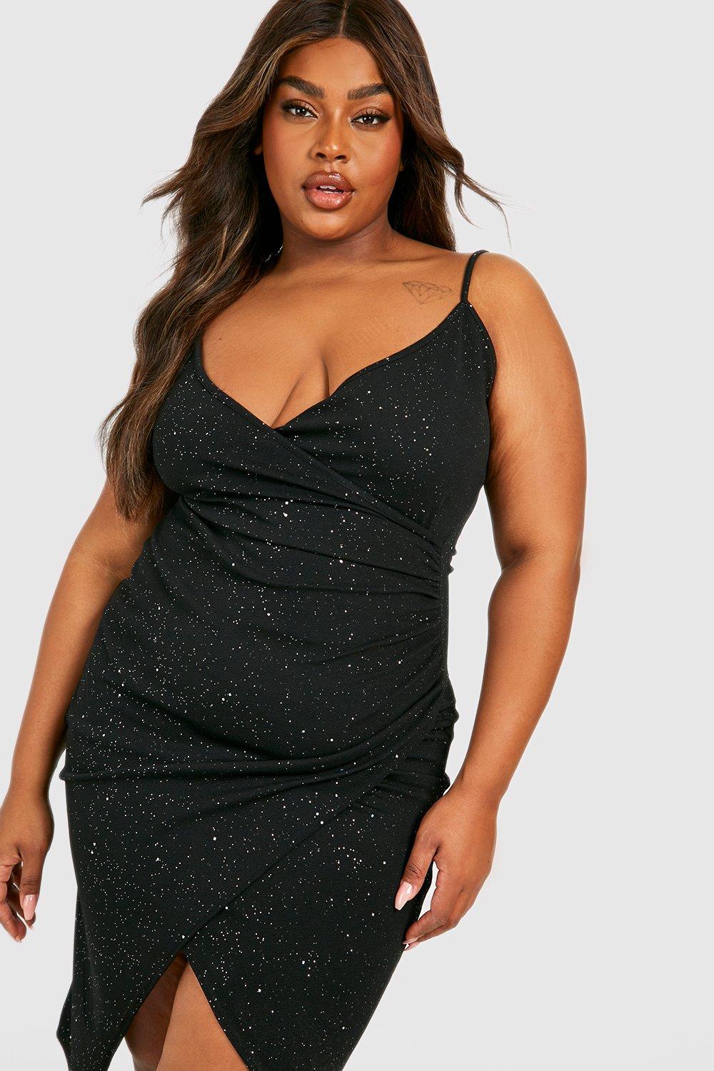 Boohoo metallic hot sale spot dress